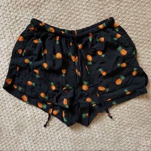 PacSun - pineapple drawstring flowy shorts